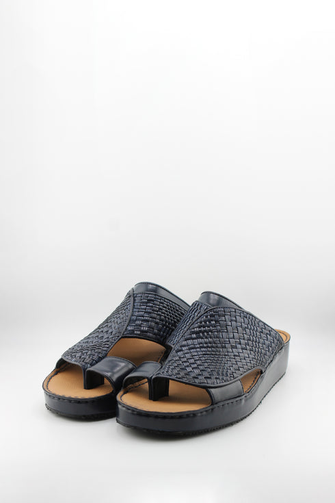 DFC Relax Men Woven Leather Slip-On Sandals